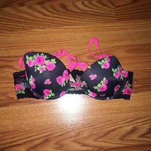 VS PINK floral push up bra